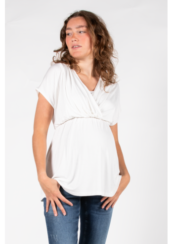Love2Wait | T-shirt vr Borstvoeding EcoVero Off White