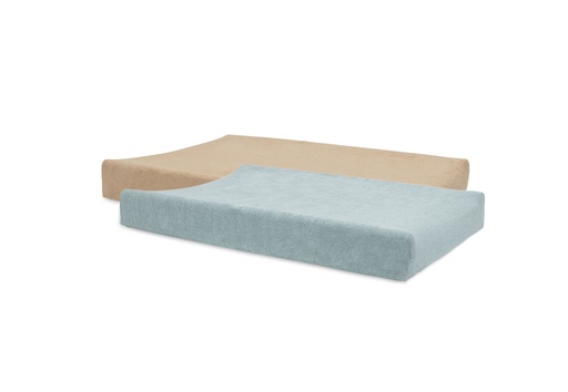 [544472] Jollein | Waskussenhoes Sea Badstof Green/Biscuit Groen/Bruin 50x70cm 2-pack