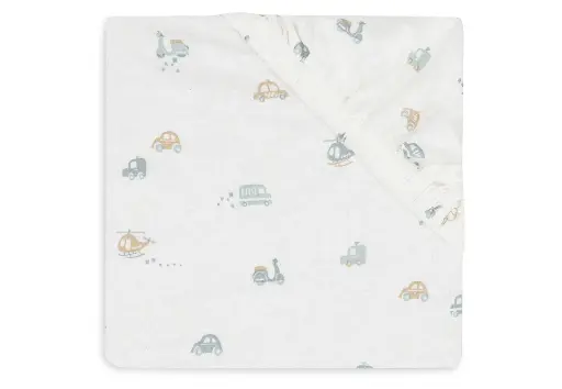 [544495] Jollein | Hoeslaken On The Go Jersey Wit 70x140cm 
