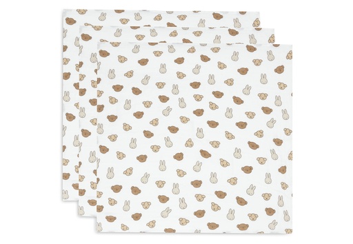 [544519] Jollein | Tetra Doek Miffy and Friends Small 70x70cm 3-pack