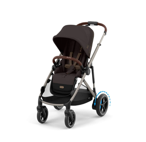 [545432] Cybex | Wandelwagen e-Gazelle S Chocolate Brown Frame Taupe
