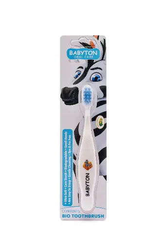 [546204] Babyton | Tandenborstel Bio Tandenborstel Zachte Haartjes Zebra