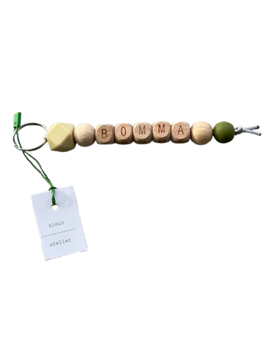 [546775] Klein Atelier | Sleutelhanger BOMMA Vanille/Khaki