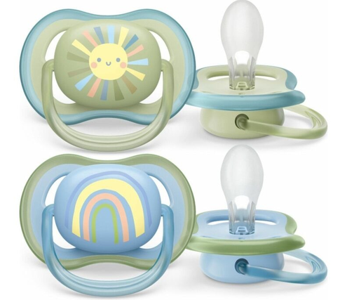 [546778] Avent | Fopspeen Ultra Air +0m Zon/Regenboog Boy 2st 