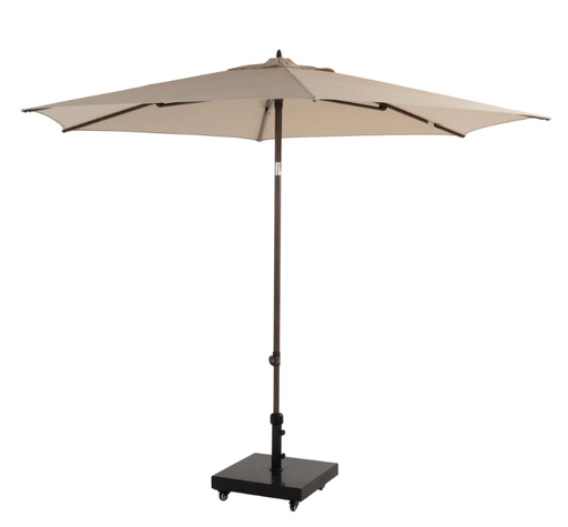 [546888] 4SO | Parasol Azzurro Wenge Frame Beach 195g/m2 Doek:100% Solefin Verstelb in Hoogte en 2 Richtingen Ø300cm