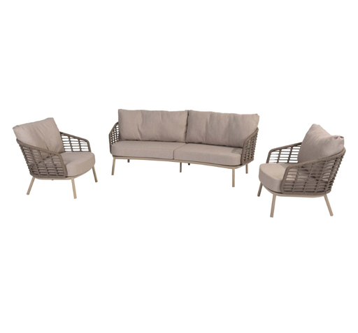 [546972] 4SO | Lounge Puglia latte Set 3-Zit en 2 Stoelen