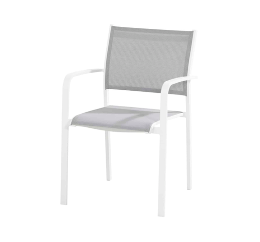 [546994] 4SO | Tuinstoel Tosca Dining Chair Stapelbaar wit frame