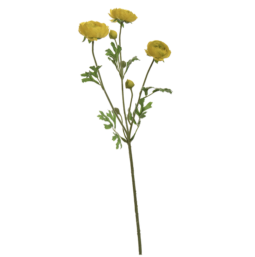 [547321] Jasaco | Sierbloem Ranunculus Spray x3 Yellow 66cm