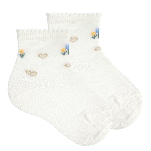 Condor | Kousen Tulip fancy short socks Nata