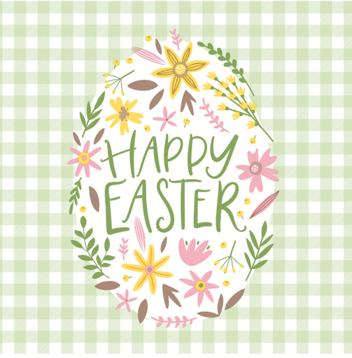 [547664] Duni | Servetten Happy Easter 3-laags 33x33cm