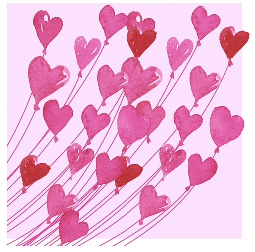 [547672] Duni | Servetten Love 3-laags 24x24cm