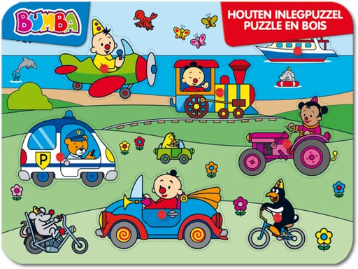 [547953] Bumba | Puzzel Voertuigen Houten Inlegpuzzel