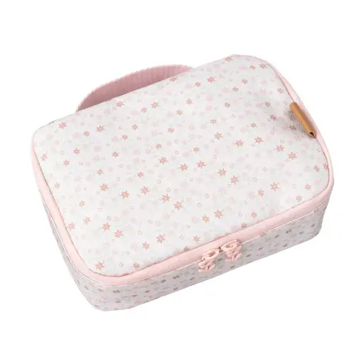 [549088] Fresk | Koeltas Garden Flowers Nordic Lunchtas Roze 24x15x7cm