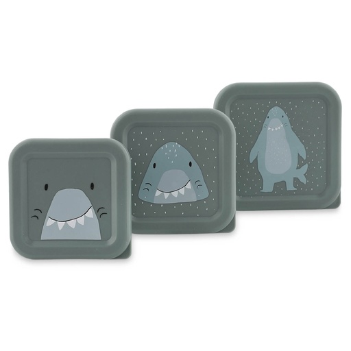 [549205] Trixie | Bewaarpotje Snack Box Mr. Shark Grijs 3-pack