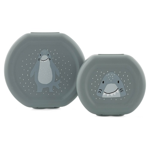 [549206] Trixie | Bewaarpotje Snack Box Mr. Shark Grijs 2-Pack