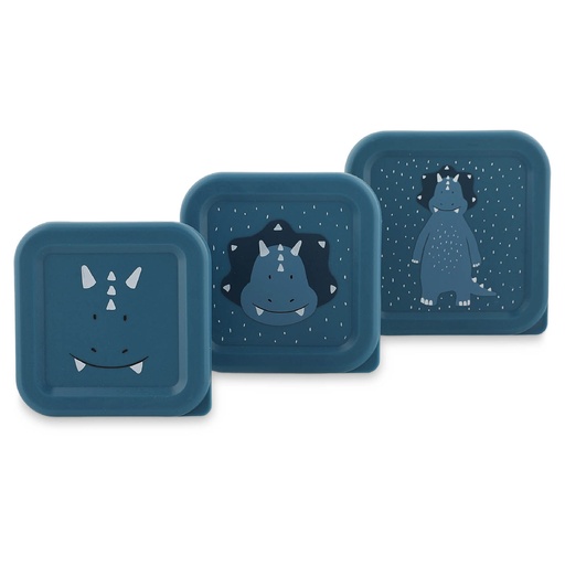 [549224] Trixie | Bewaarpotje Snack Box Mr. Triceratops Blauw 3-pack