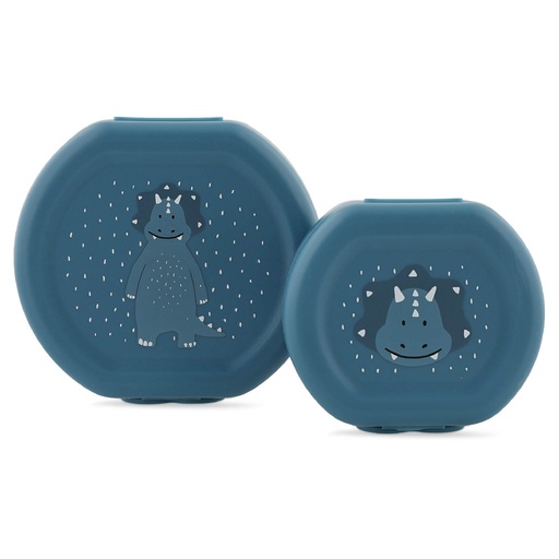 [549225] Trixie | Bewaarpotje Snack Box Mr. Triceratops Blauw 2-pack