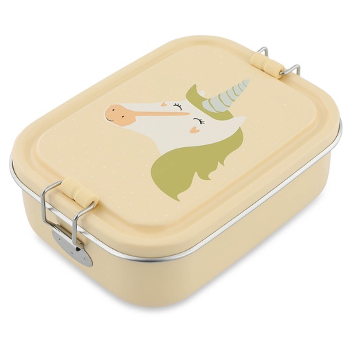 [549243] Trixie | Brooddoos Klein Mrs. Unicorn Ecru/Geel 17x13x6cm