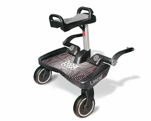 [549772] Lascal | Meerijplankje Maxi+ Black met Zitje Grey