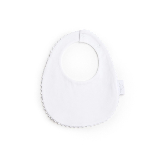 [550275] Living Nature | Slabbetje Serpentine met Drukknop Wit  21x17cm