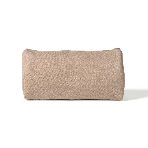 [550302] Living Nature | Toilettas groot Pernille in losange camel maat L = 30 x 18 x 12 cm