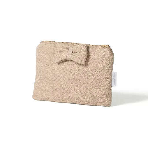 [550324] Living Nature | Toilettas Amélie Losange Strik Camel 21x14cm 