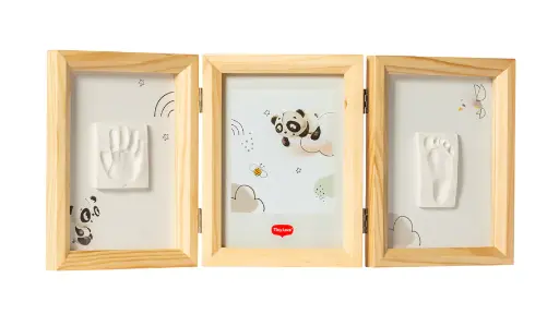 [550621] Tiny Love | Hand/Voetafdruk Double Frame Wooden