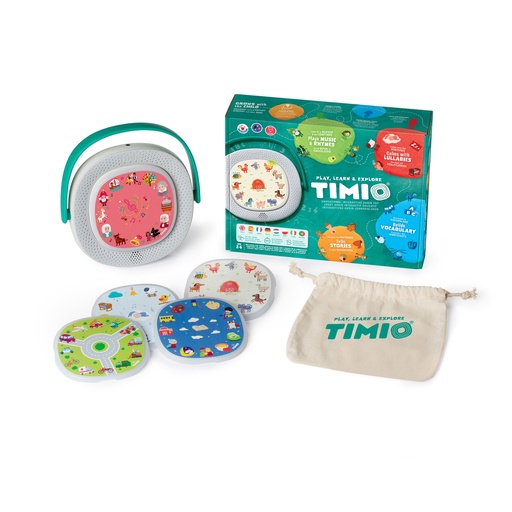 [550729] Timio | Educatief Speelgoed Player Oplaadbaar +5 discs Grijs Muziek +24 M 