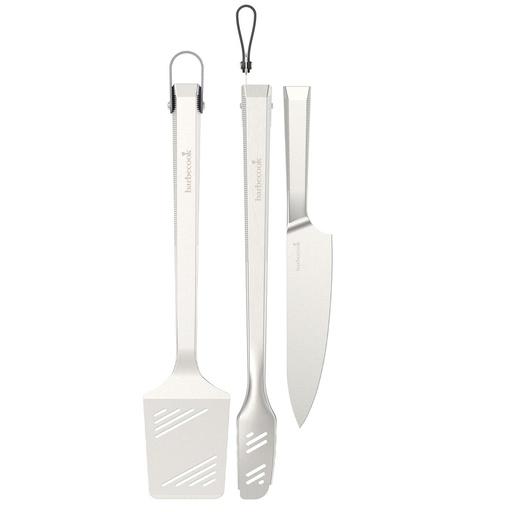 [550992] Barbecook | Set Premium Spatel/Tang/Chef Mes Rvs 45,7cm 3-delig