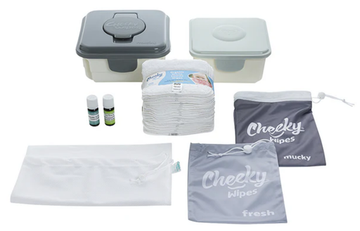 [551018] Cheeky Wipes | Workhorse White All-In-One Kit Grey/Blue
