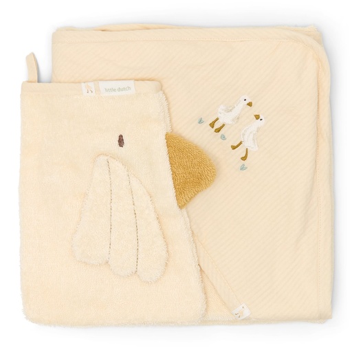 [551226] Little Dutch | Badcape met Washandje Little Goose