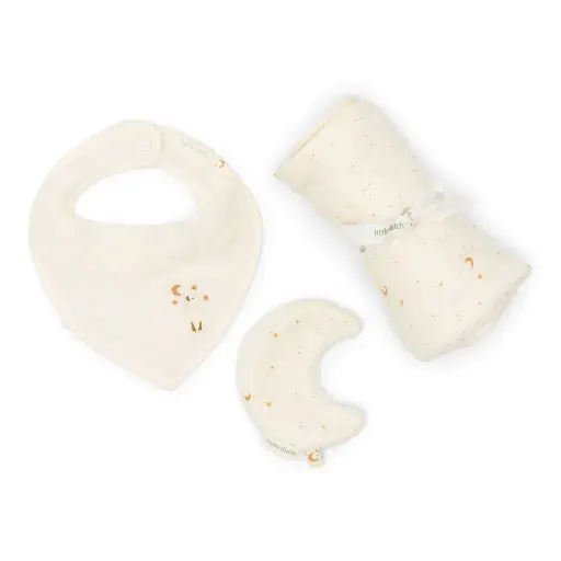 [551340] Little Dutch | Giftset Moon&Stars Mond-/Fopspeen-/Spuugdoekje