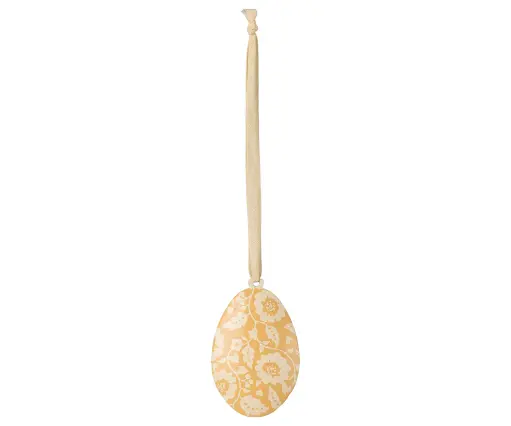 [551341] Maileg | Hangfiguur Ei Flowers Easter Egg Ornament Yellow Geel