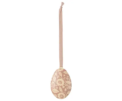 [551351] Maileg | Hangfiguur Ei Flowers Easter Easter Egg Ornament  Dark Powder Roze
