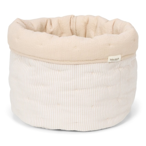 [551425] Little Dutch | Verzorgingsmand Pure Soft Beige Stripe