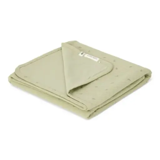 [551502] Little Dutch | Deken Ledikant Pure Sage Leaves 110x140cm