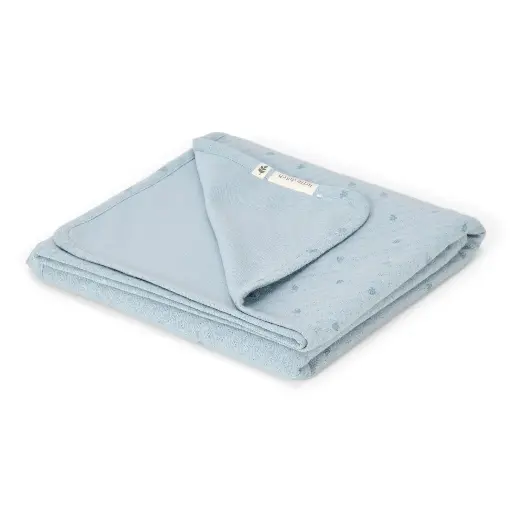 [551503] Little Dutch | Deken Wieg Pure Denim Blue 70x100cm