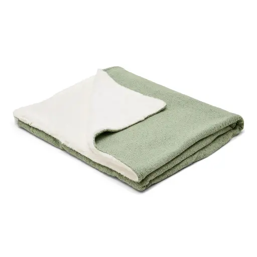 [551509] Little Dutch | Deken Ledikant Pure Sage Gebreid 110x140cm