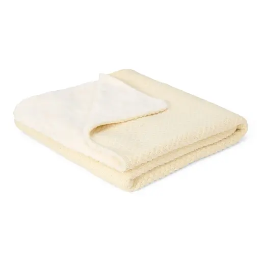 [551510] Little Dutch | Deken Wieg Pure Soft White Gebreid 70x100cm