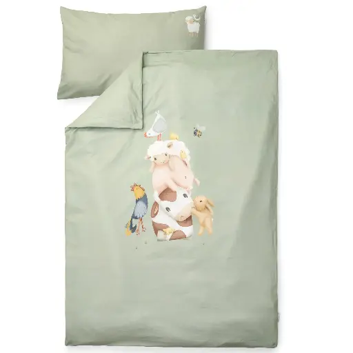 [551562] Little Dutch | Donsovertrek Ledikant Little Farm 100x140cm