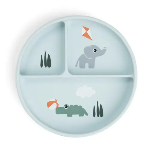 [551641] Done By Deer | Plat Bord Playground Blue Stick&Stay Met Vakverdeling Blauw