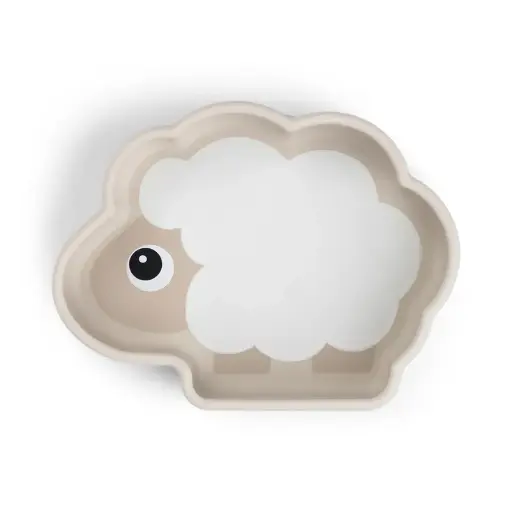 [551642] Done By Deer | Kom Sheepy Stick&Stay Bowl Siliconen Schaap Ecru 