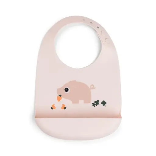[551720] Done By Deer | Slabbetje Pigee met Kruimelvanger Varken Siliconen Roze