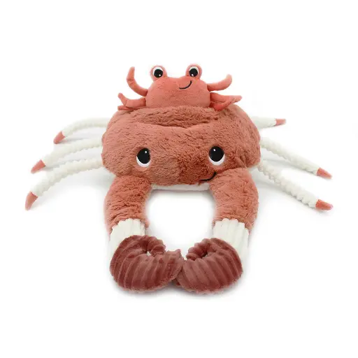 [552024] Les Ptipotos | Pluche Knuffel Cassecou The Crab Mama & Baby Terracotta