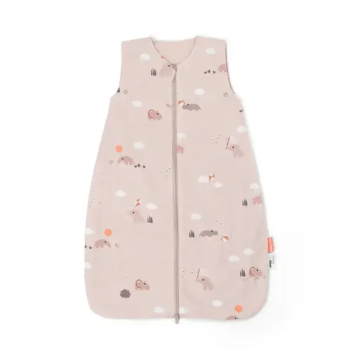 [552330] Done By Deer | Slaapzak Playground Powder 1.0 TOG All Over Dieren Roze 70cm