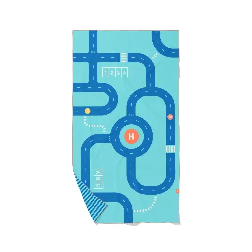 [552578] Quut | Strandhanddoek Playtowel L Road 180x100cm