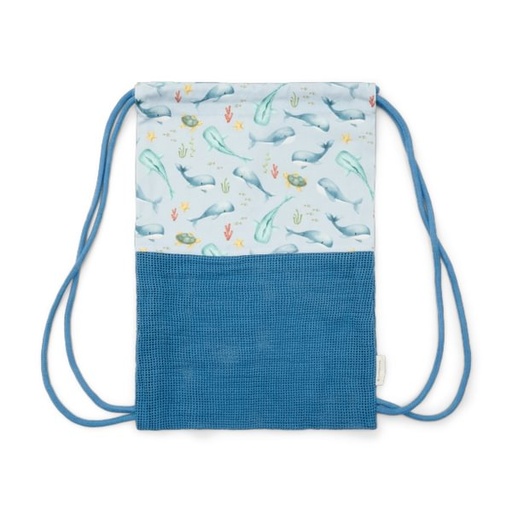 [552599] Little Dutch | Turnzak/Strandtas Ocean Sea Life Blauw