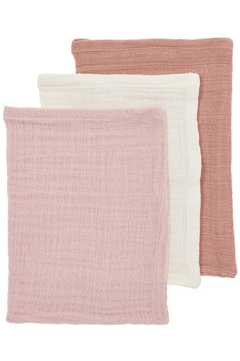 [552683] Meyco | Washandje Pre-washed Soft Rose/Rose/Natural 20x17cm