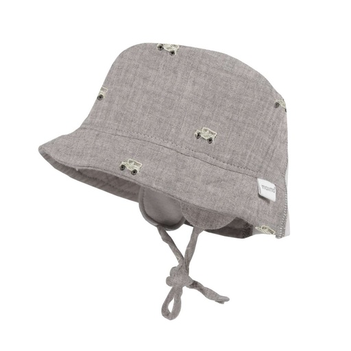 Maximo | Muts Zonnehoedje Muslin All Over Auto Grijs 