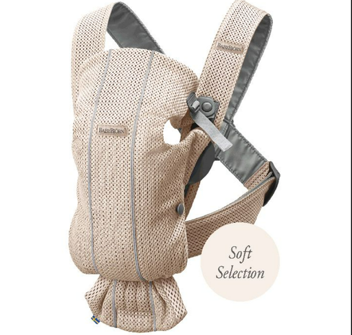 [553447] BabyBjorn | Babybuidel Mini 3D Mesh Grijs/Beige 3,5kg-11kg 